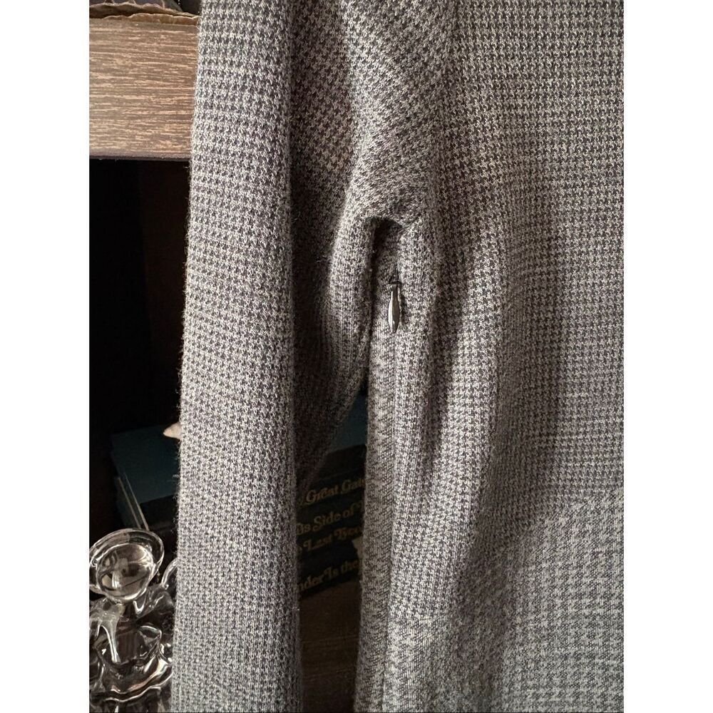 Theory Tajello Delfina Gray Houndstooth Turtleneck Sweater Dress Size Medium - Picture 9 of 9